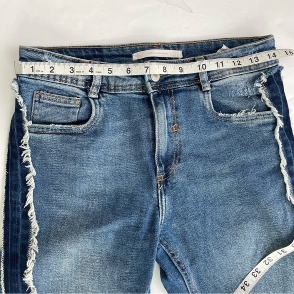 Zara Raw Hem Side Stripe Skinny Ankle‎ Jeans - Picture 15 of 17